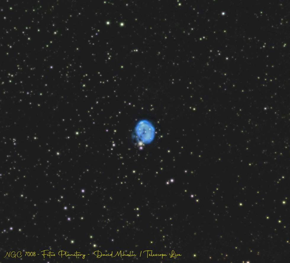 NGC 7008 - Fetus Planetary Nebula | Telescope Live